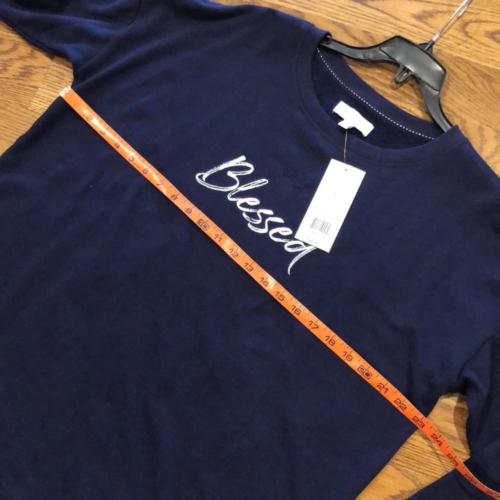 Blessed Navy Sweatshirt By New Directions Studio. New - Picture 11 of 13